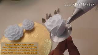 How to make different flowers with non dairy cream [upl. by Anauqaj]