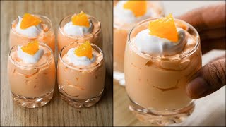 Orange Mousse Dessert Recipe  Orange Mousse Shot  Easy Mousse Dessert  NOven [upl. by Hsot]