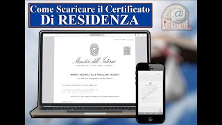 Come scaricare il Certificato di Residenza da Telefono e Pc [upl. by Nitsruk203]