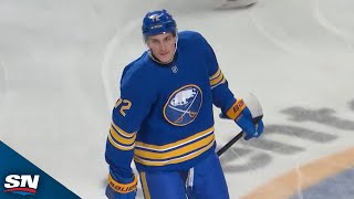 Sabres Thompson Uses His Body For Slick Finish Past Canadiens Primeau [upl. by Gnuhp918]