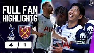 Tottenham DESTROY West Ham Tottenham 41 West Ham Highlights [upl. by Hills471]