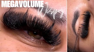 MEGAVOLUME  WISPY Eyelash Extension Tutorial  The BEST Wispy Technique  VIRAL [upl. by Stucker126]