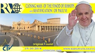 October 19  Holy Mass for the conclusion of the Synod and Beatification of Pope Paul VI [upl. by Asoj]