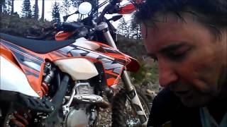 2013 KTM 350 EXCF PERFORMANCE REVIEW 1348 GEARING [upl. by Idolla]