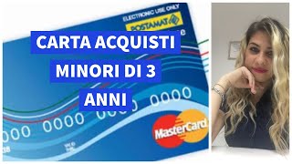 CARTA ACQUISTI 2021  80 EURO OGNI 2 MESI PER I BAMBINI FINO A 3 ANNI [upl. by Sandy]