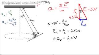 Circular Motion  Plane on a string Part 2 [upl. by Leahcim402]