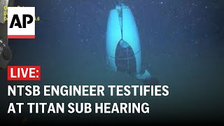 Titan submersible hearing LIVE NTSB engineer testifies before the Coast Guard [upl. by Aoniak]