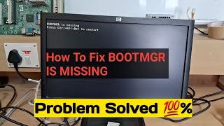 BOOTMGR is missing Press Ctrl Alt Del to restart  Booting your windows 7 [upl. by Odyssey]