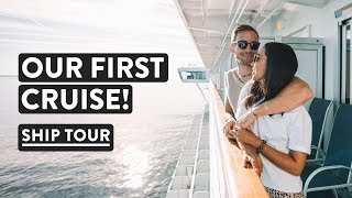 CRUISE SHIP TOUR Exploring Sapphire Princess  Southampton Princess Cruises Vlog 1 [upl. by Noraha]