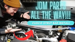 2022 SUBARU WRX VB CUSCO FRONT STRUT BAR INSTALL How to [upl. by Ennasus153]