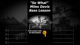 Miles Davis  quotSo Whatquot  Short Lesson With TABS [upl. by Esoj377]