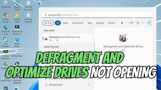 Defragment and Optimize Drives Not Working Wont Opening Tidak Terbuka  SOLVED [upl. by Pippa681]