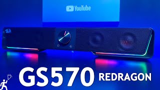 SOUNDBAR CAIXA DE SOM PARA PC REDRAGON GS570 DARKNETS STEREO COM BLUETOOTH [upl. by Hardin]