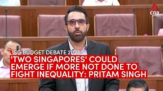 Two Singapores could emerge if more not done to fight inequality warns Pritam Singh [upl. by Eelir]