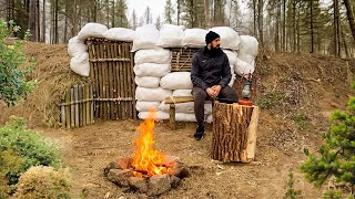 Building of a bunker from bags  survival shelter [upl. by Nedac925]