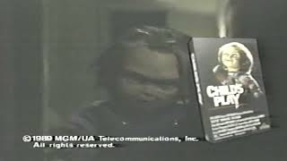 Childs play Chucky VHS home release commercial 1989 [upl. by Atinrehs672]