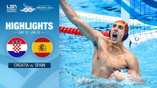 Final Croatia vs Spain  Highlights  European Water Polo Championships 2024 [upl. by Jecon]