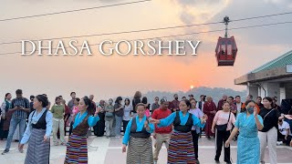 Dharamshala gorshey 2024  Tibetan circle dance  lhakar gorshey [upl. by Wilie]