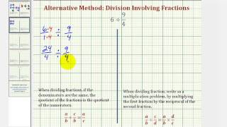 Ex2 Division Involving Fractions  Compare Alternative and Traditional Methods [upl. by Aicaca]