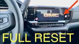 How To Reset 2022 Chevy Silverado GMC Sierra Trucks Infotainment System Control Modules 2023 2024 [upl. by Marchak]