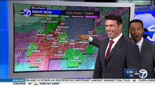 ABC7 Chicago meteorologist has hilarious realization that his TV is a touchscreen live on the air [upl. by Aremaj]