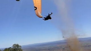 Dust devil sends paraglider flying [upl. by Suivatnod]