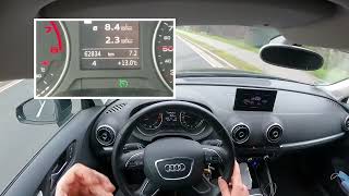 PKW Geschwindigkeits Regel Anlage GRA Tempomat Limiter Audi A3S3 Sportback Anleitung [upl. by Ruttger]