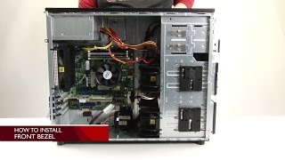 Lenovo ThinkServer TS460 installing a front bezel [upl. by Ciprian]