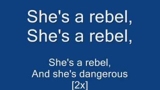 Green Day  Shes A Rebel Lyrics on Screen [upl. by Pate]