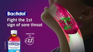 Sore Throat Fight the 1st sign of sore throat with Bactidol® [upl. by Eisso]