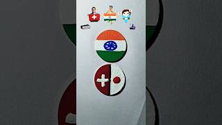 🇨🇭🇮🇳🇯🇵 Jana Gana Mana  Independence Day Drawing Republic Day shorts flagdrawing art [upl. by Leelaj]