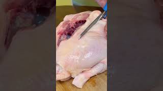 How to Quickly and Easily Spatchcock flatten a Chicken easy quick spatchcock chicken poultry [upl. by Sands]