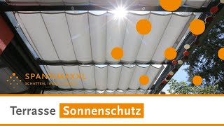 Sonnenschutz Terrassenüberdachung nach Maß  ✓ viele Montagearten ➤ HIER konfigurieren [upl. by Judi]