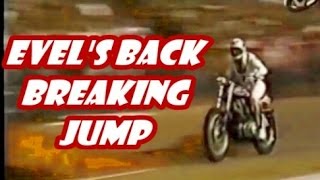 EVEL KNIEVEL breaks his back JUMPING 11 MACK TRUCKS [upl. by Wolford416]