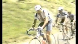 Tour de France 1991  13 Val Louron Chiappucci [upl. by Enneyehs]