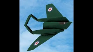 Origami  de Havilland Sea Vixen fighter tutorial [upl. by Undine]