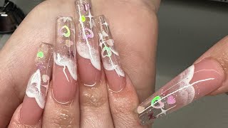 How To Acrylic Nails  Do A Fill  Extend Length With Forms  Encapsulate Beginner Nail Art [upl. by Ahsemo]