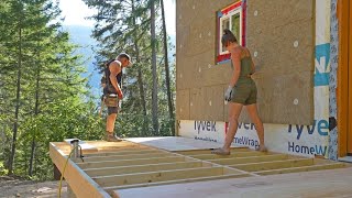 Framing The Floor On Our Off Grid Home Addition [upl. by Karna]