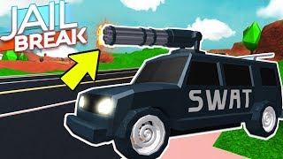 TESTING NEW JAILBREAK MINIGUN ON ALL VEHICLES LEAK [upl. by Awahsoj457]