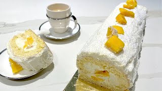 DELICIEUSE BUCHE DE NOEL MANGUE CHOCOLAT BLANC [upl. by Ronacin975]