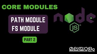 2 Core Modules  PATH MODULE  FS MODULE  Nodejs Tutorial [upl. by Vanya526]