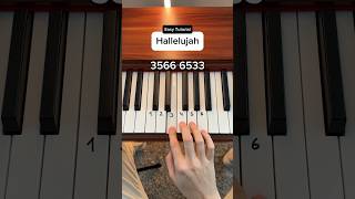 Play “Hallelujah“ easily on the piano Easy Tutorial 🤚🏽 🎹 piano tutorial hallelujah [upl. by Noble]