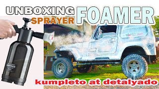 UNBOXING FOAM SPRAYER CARWASH PORTABLE [upl. by Ativet253]