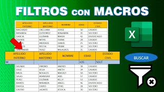 Filtros en Excel con Macros [upl. by Arreit]