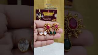 Most viraled video👆Beautiful 3 in 1 gold stud earrings designs only 8 grams studs viralvideo gold [upl. by Ullund777]