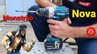 O NOVO MONSTRO DA MAKITA PARAFUSADEIRA FURADEIRA DE IMPACTO DHP486 18V 40V [upl. by Kred900]