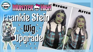 Frankie Stein Monster High Wig Transformation  Cosplay Wig DIY Costume [upl. by Sorodoeht]