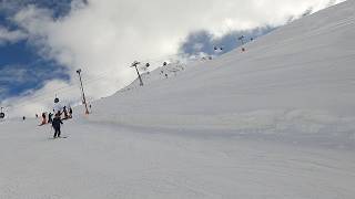 Skiing BLUE ski slope called 6 OBERGURGL Austria GoPro HD POV  April 2024 [upl. by Suolekcin]