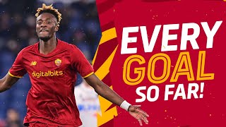 TAMMY ABRAHAM  EVERY GOAL FOR AS ROMA SO FAR 🟡🔴 [upl. by Arahsat]