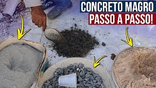 COMO FAZER CONCRETO MAGRO PASSO A PASSO [upl. by Tema]